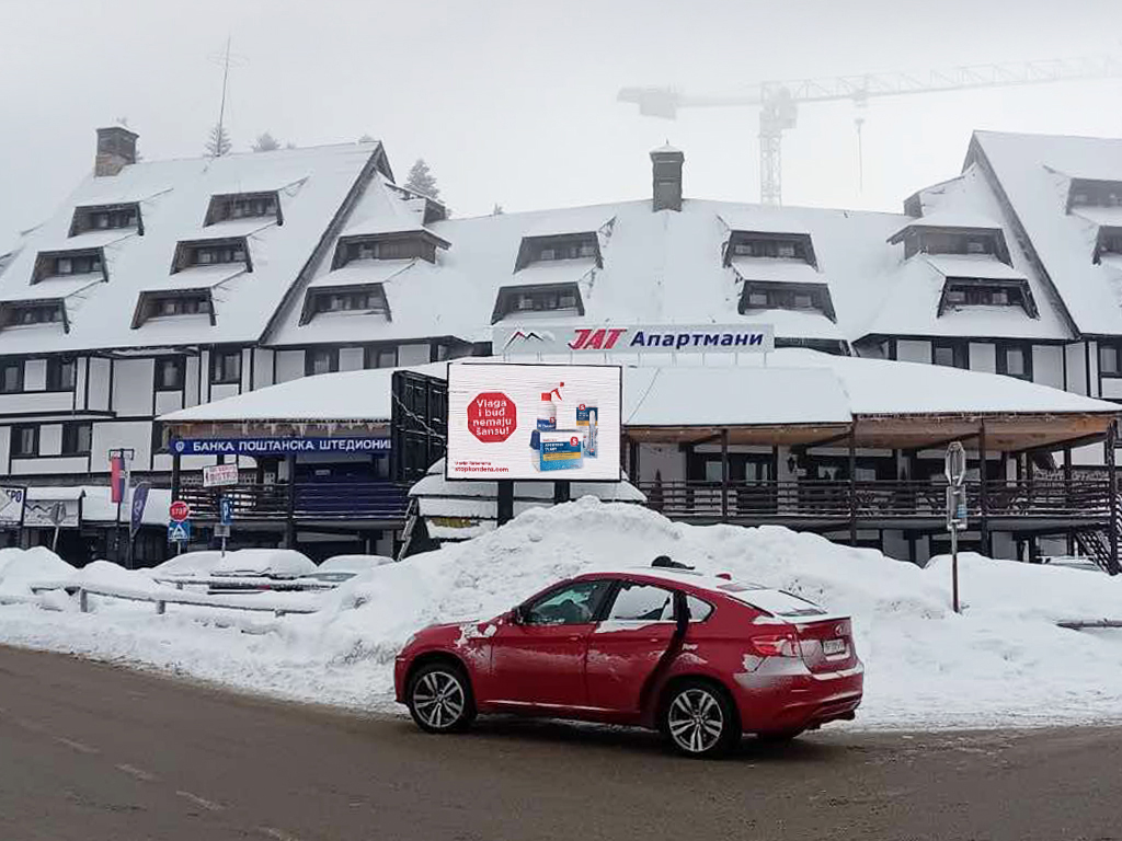 Outdoor oglašavanje na Kopaoniku,dvostrani led bilbord