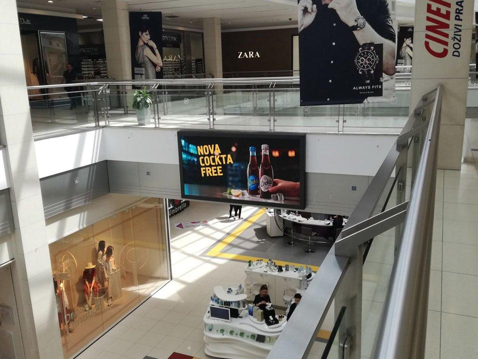 Indoor oglašavanje u TC DELTA city,Led ekrani,indoor reklamiranje