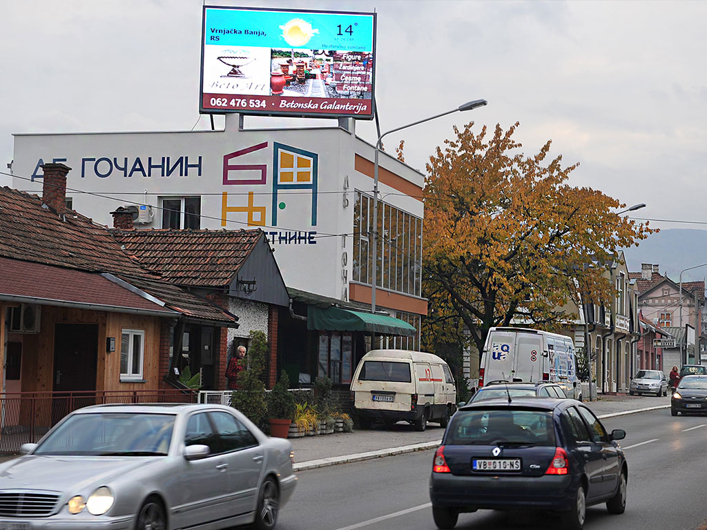 Dvostrani LED ekran,Zakup bilborda Vrnjačka Banja
